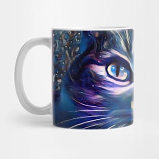 Beautiful cat in moonlight theme Mug